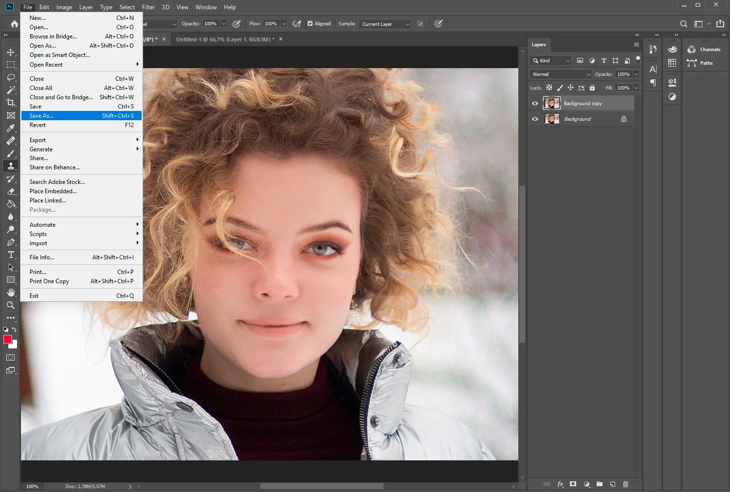 Adobe Photoshop. Lagre som..