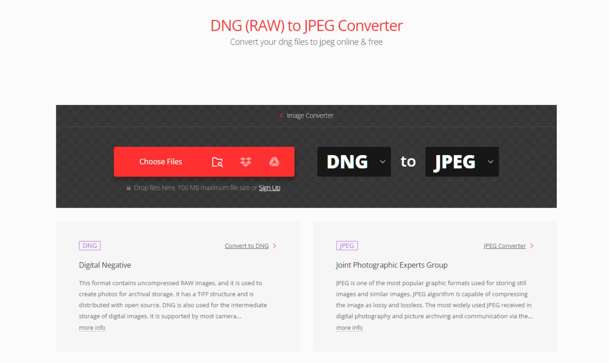 GRATIS DNG til JPEG Converter-app..