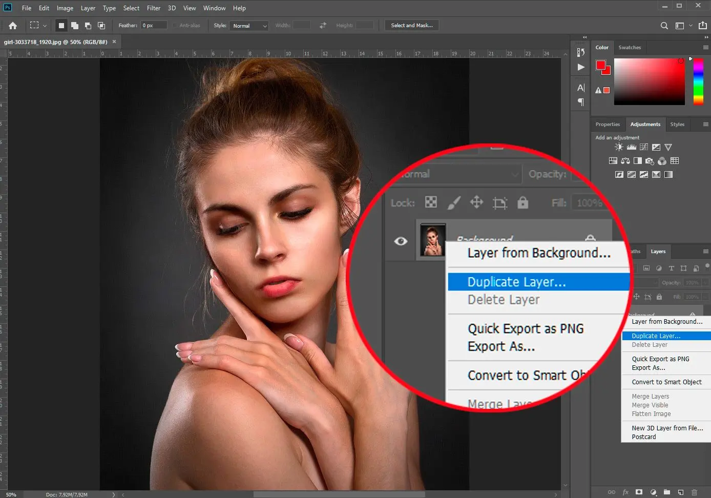 Photoshop: Dupliser lag..