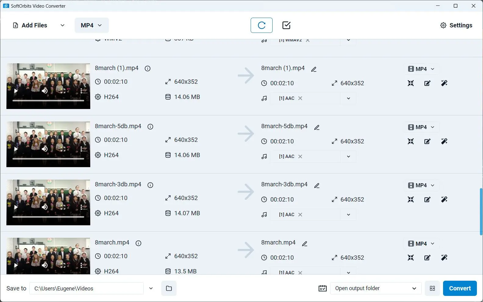 SoftOrbits Video Converter Skjermbilde.