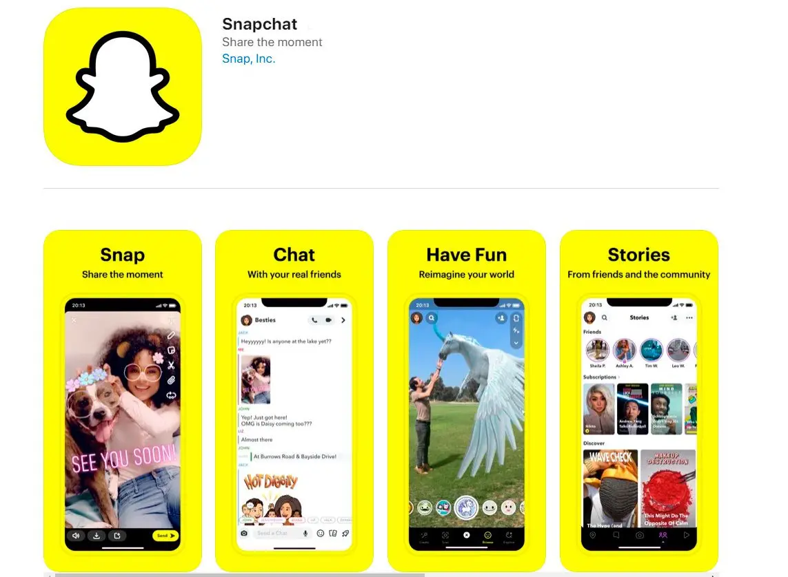 Snapchat Tekstprogramvare..