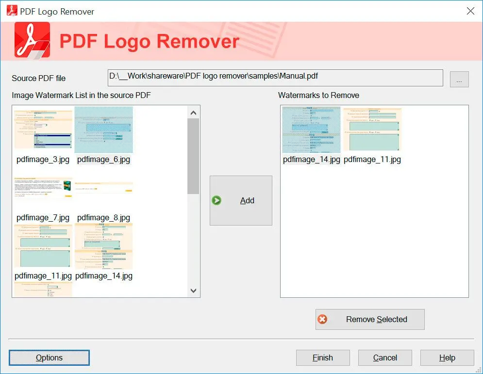 SoftOrbits PDF Logo Remover Skjermbilde.